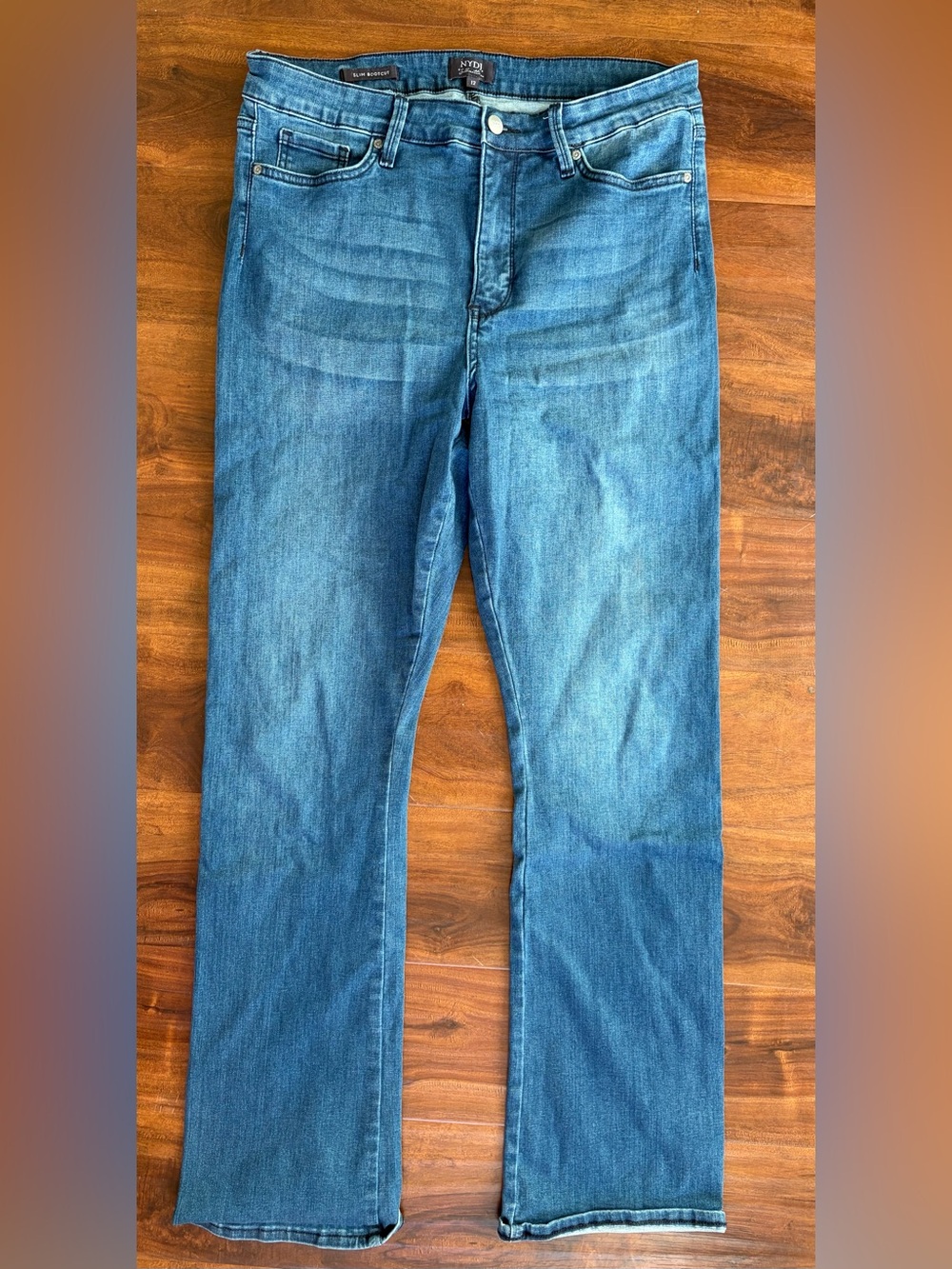 NYDJ Blue Straight-Leg Jeans